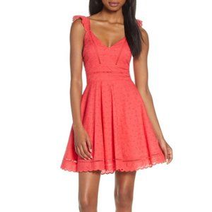 BB Dakota Eyelet You Win Fit & Flare Dress